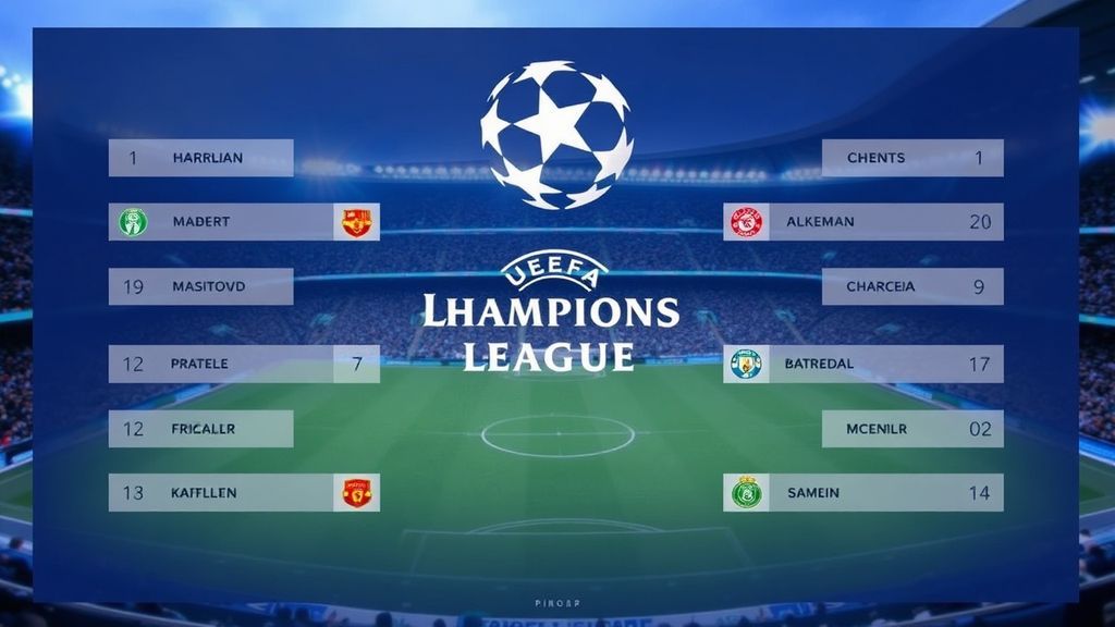 欧冠16强抽签出炉：豪门对决引爆绿茵盛宴